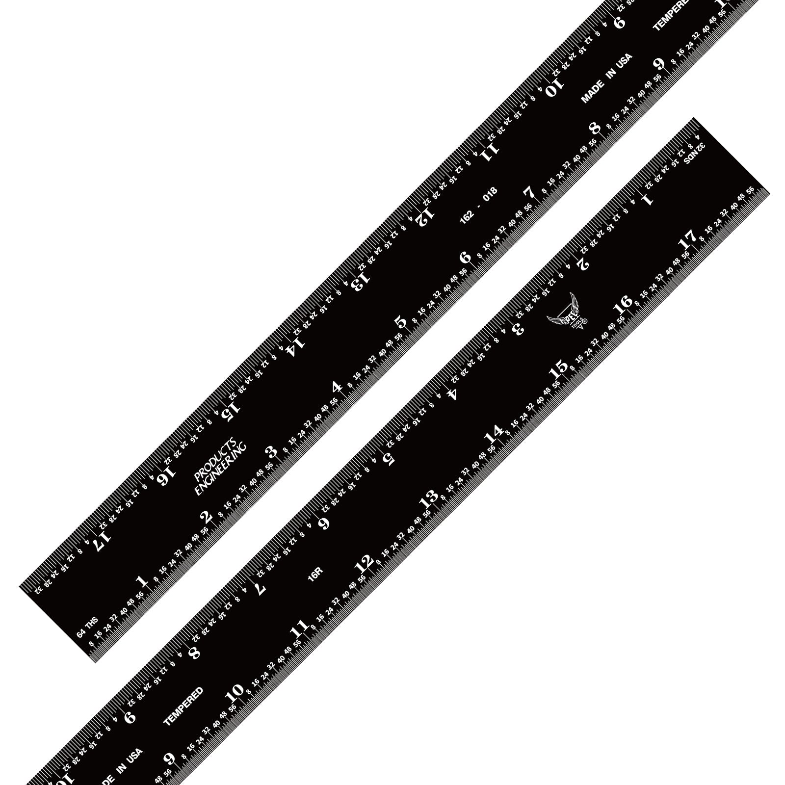 Black Chrome Rulers (Rigid)