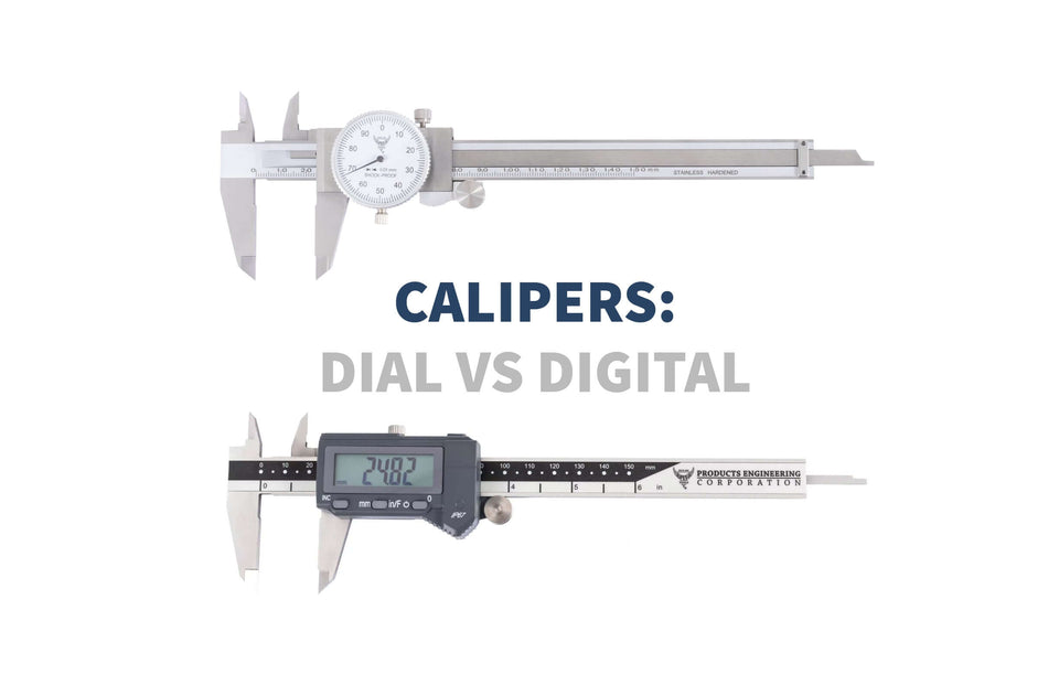 Digital and dial calipers comparison image showing precision measuring tools for professionals.