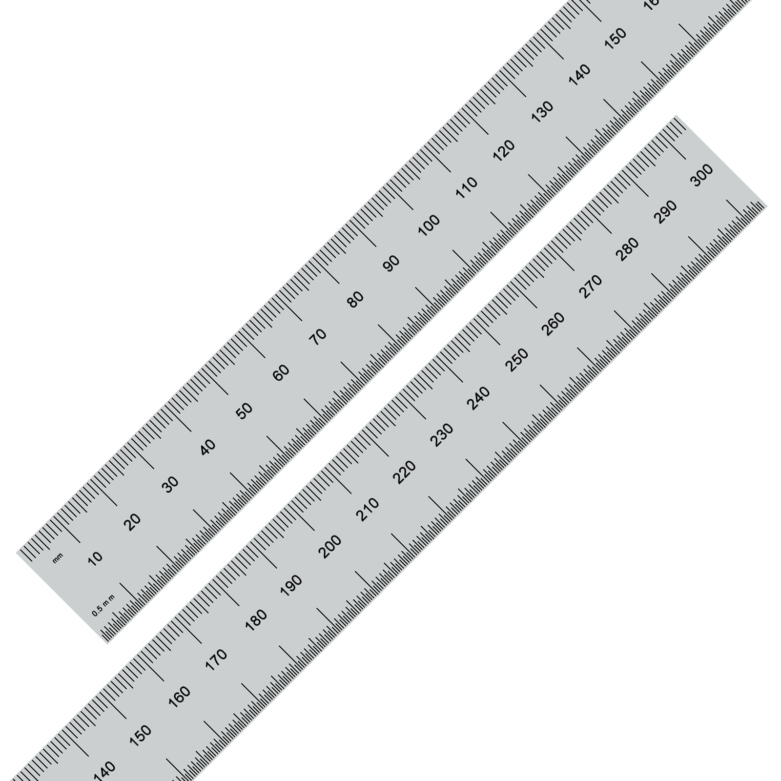 Precision Metric Tools Sale featuring two precision metal rulers with clear measurement markings.
