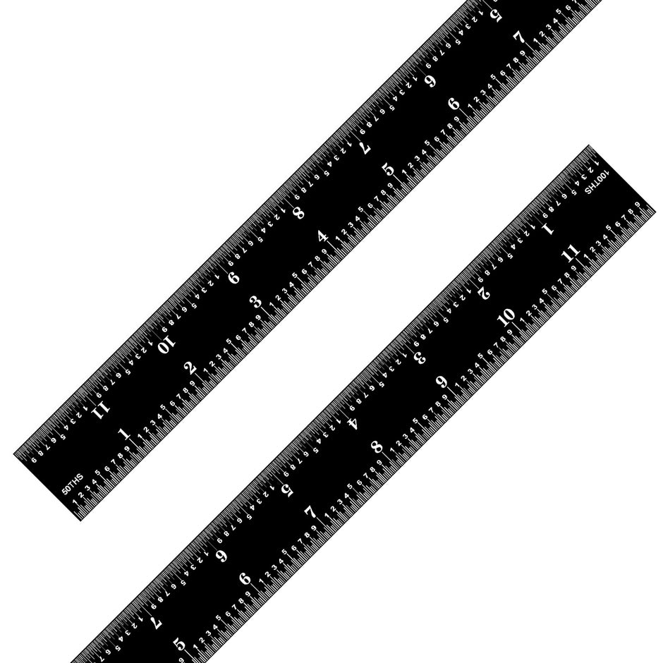 Black Chrome Rulers (Rigid)