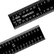 Black Chrome Rigid Rulers | PEC Tools showing precision graduations and durable black chrome finish.