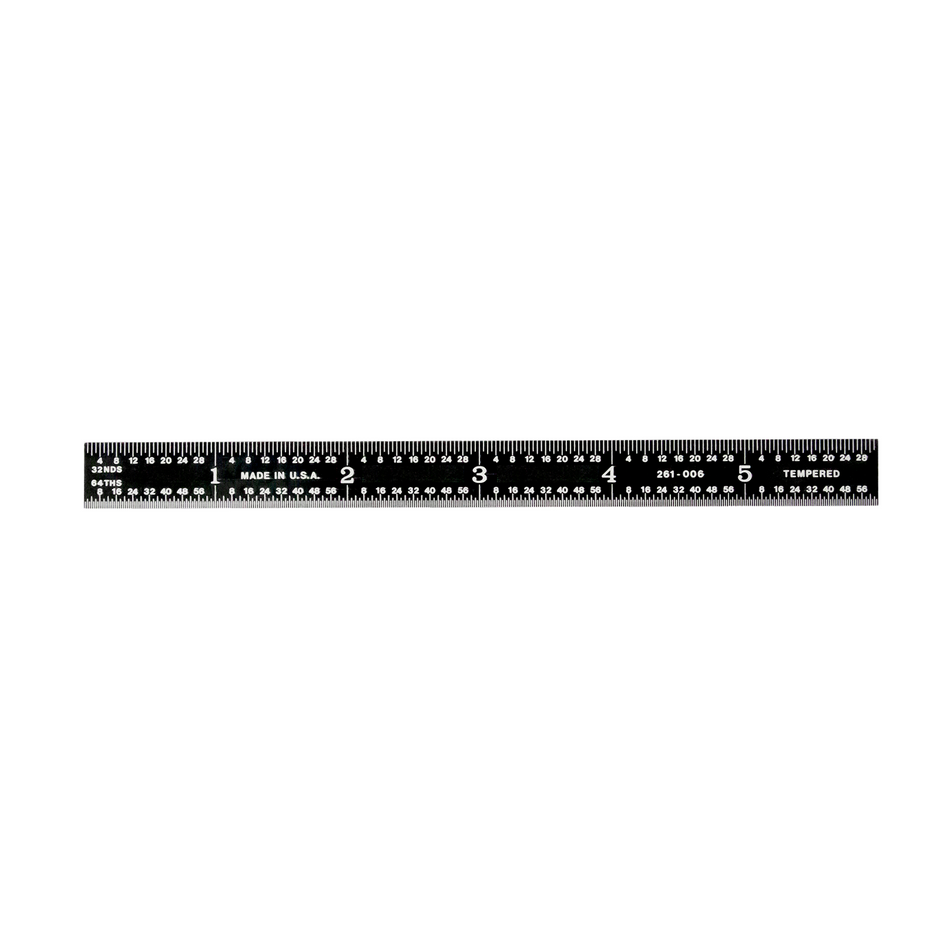 Black Chrome Flexible Rulers with English and Metric graduations for precision measurements.