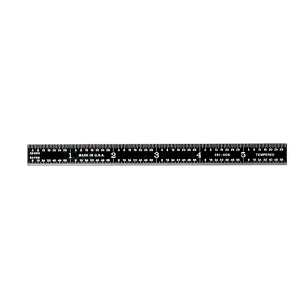 Black Chrome Flexible Rulers - Unbranded - English/Metric Graduations