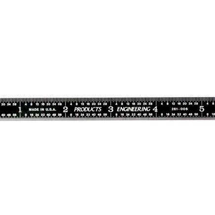 Black Chrome Flexible Rulers - English/Metric Graduations