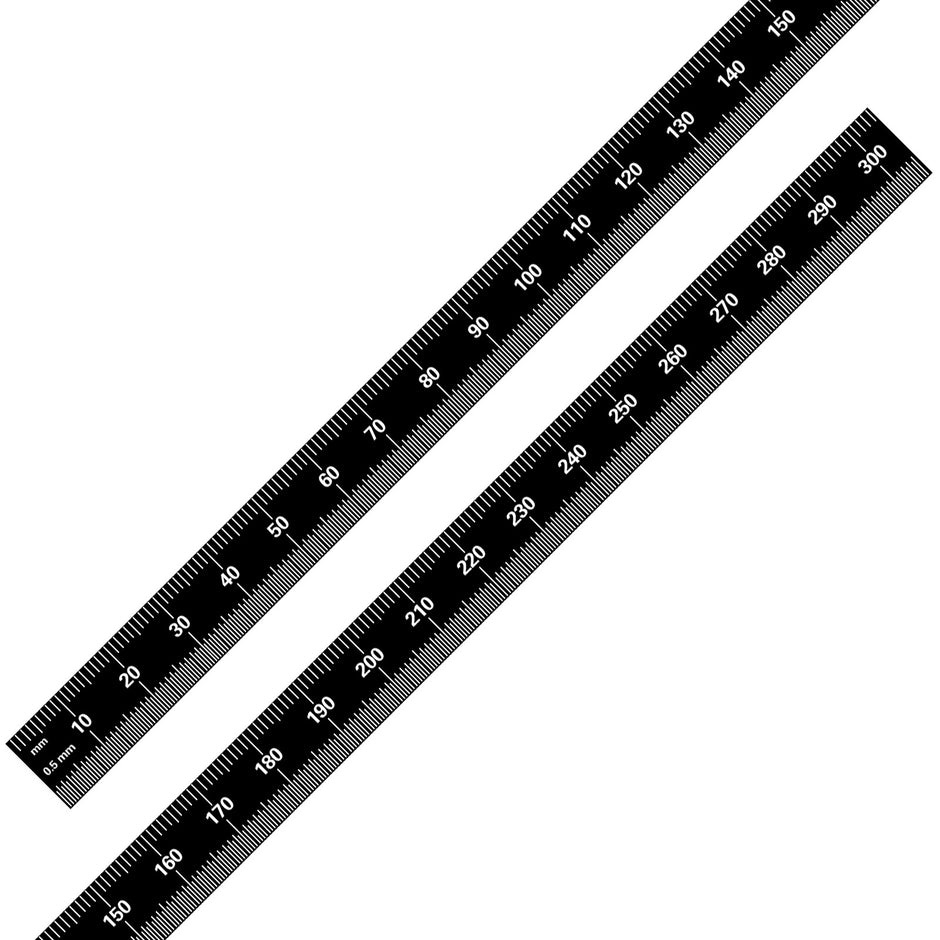 Black Chrome Rulers (Flexible)