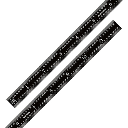 Black Chrome Flexible Rulers - Unbranded - English/Metric Graduations
