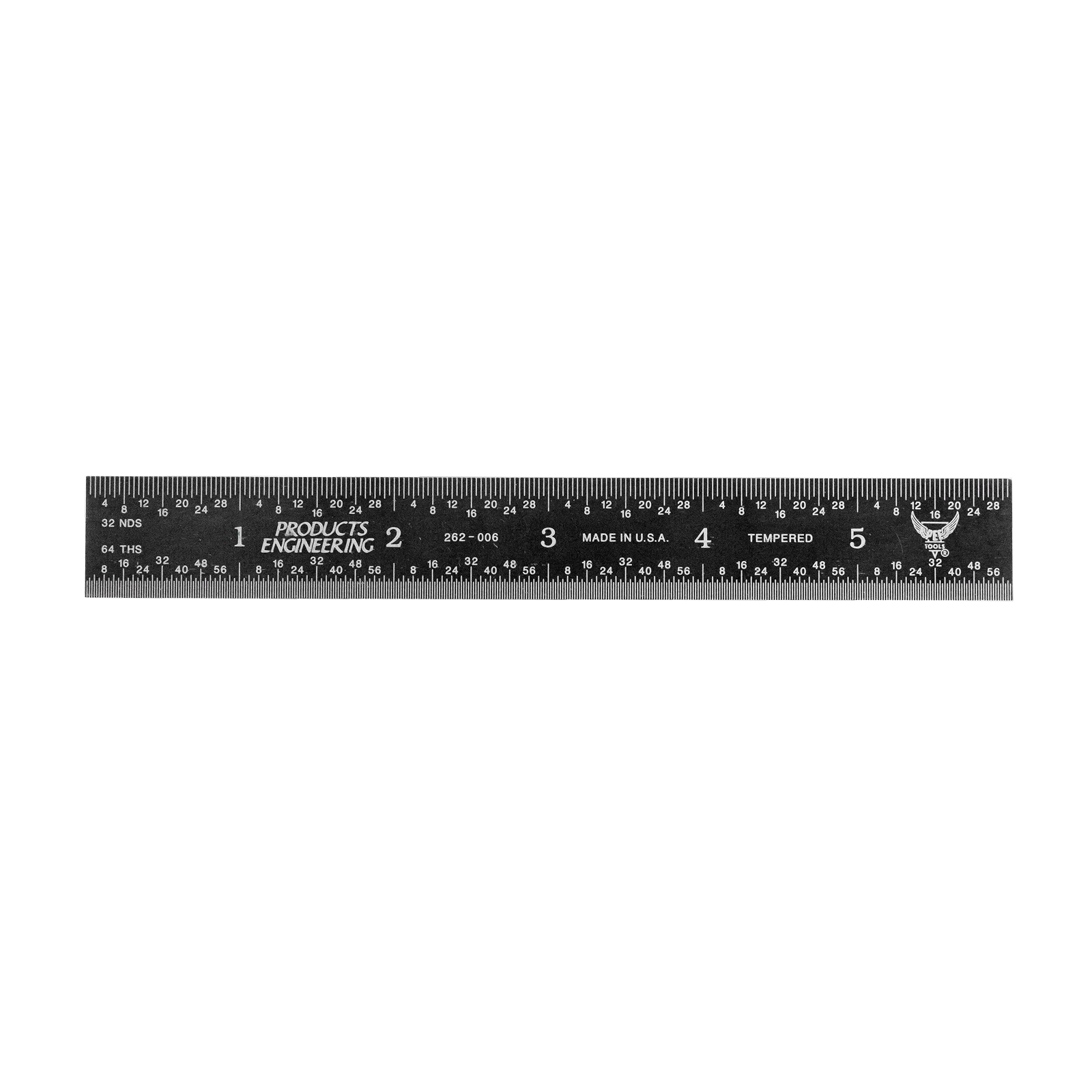 Black Chrome Rigid Rulers featuring English and metric graduations for precise measurements.