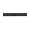 Black chrome rigid rulers with English and metric graduations for precise measurements.