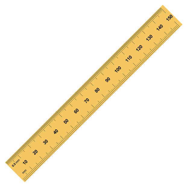 Gold Titanium Nitride Plated Rigid Rulers - English/Metric Graduations on a golden surface with precise markings.
