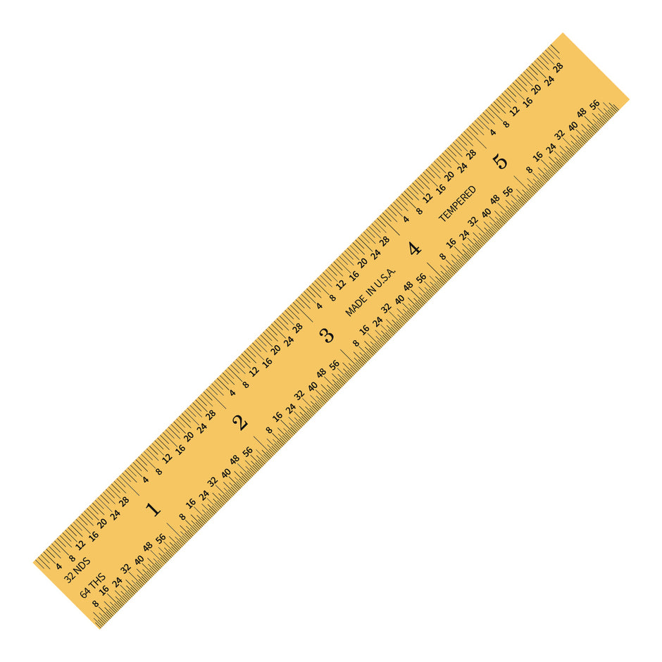 Gold TiN Rigid Ruler | PEC Tools with clear graduations on a gold titanium-nitride surface.
