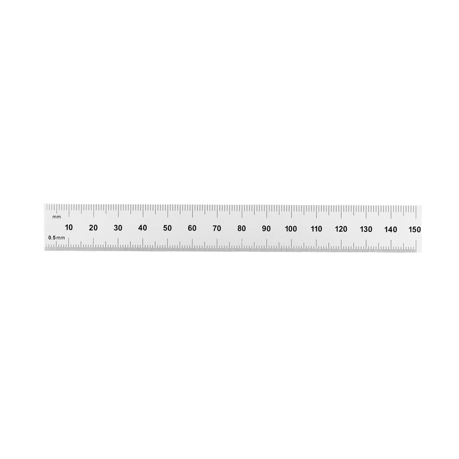 Rigid Satin Chrome-Plated Steel Rulers (With Certification) - English/Metric Graduations