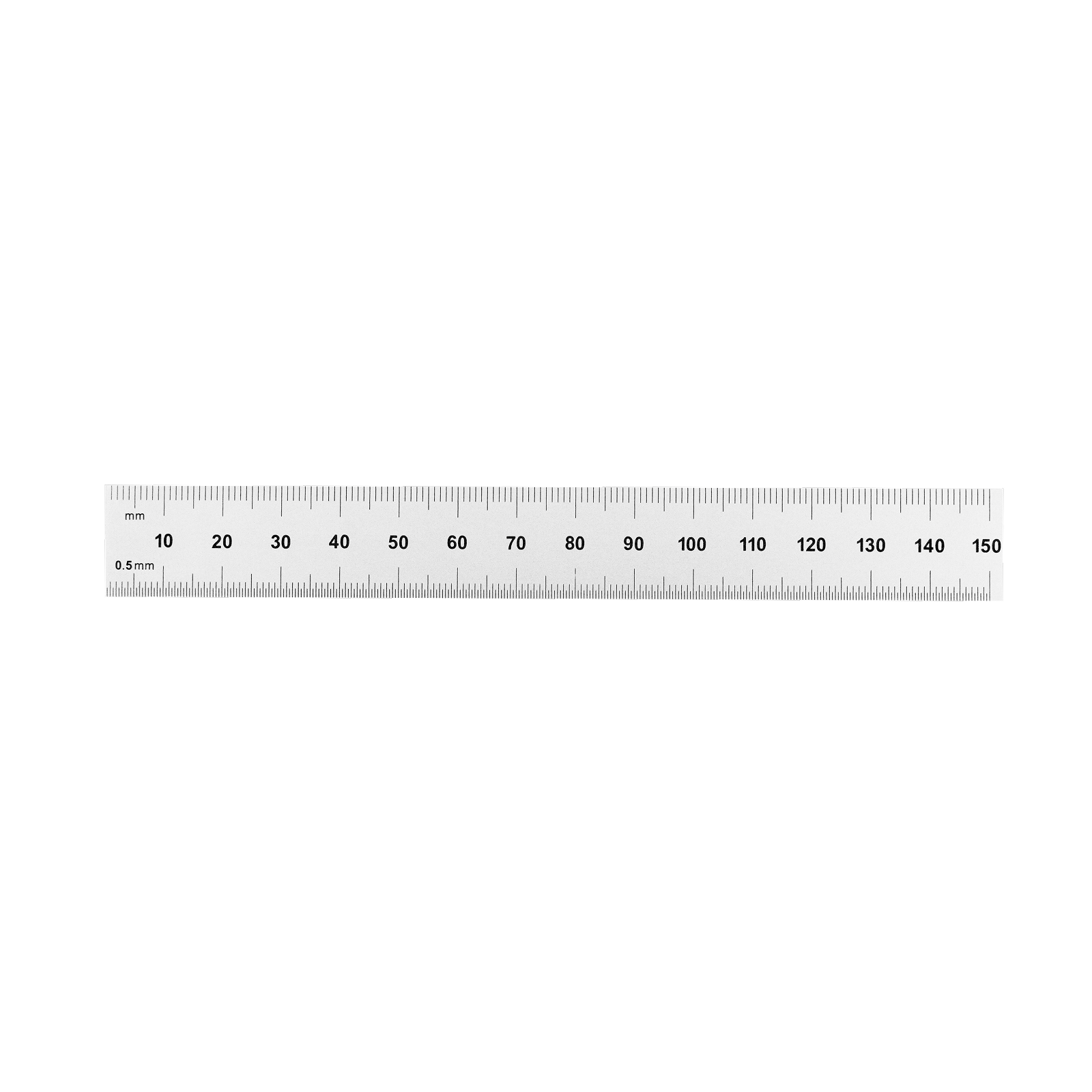 Rigid Satin Chrome-Plated Steel Rulers (With Certification) - English/Metric Graduations
