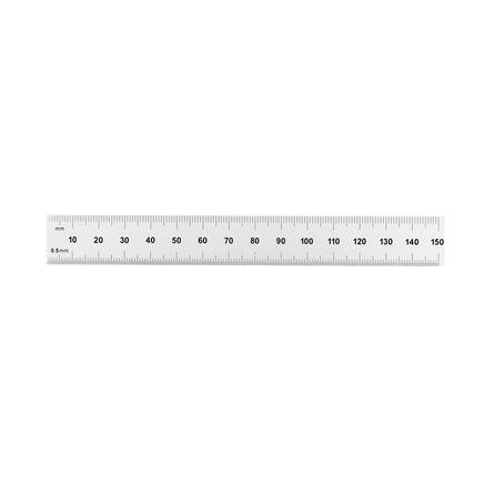 Rigid Satin Chrome-Plated Steel Rulers (With Certification) - English/Metric Graduations