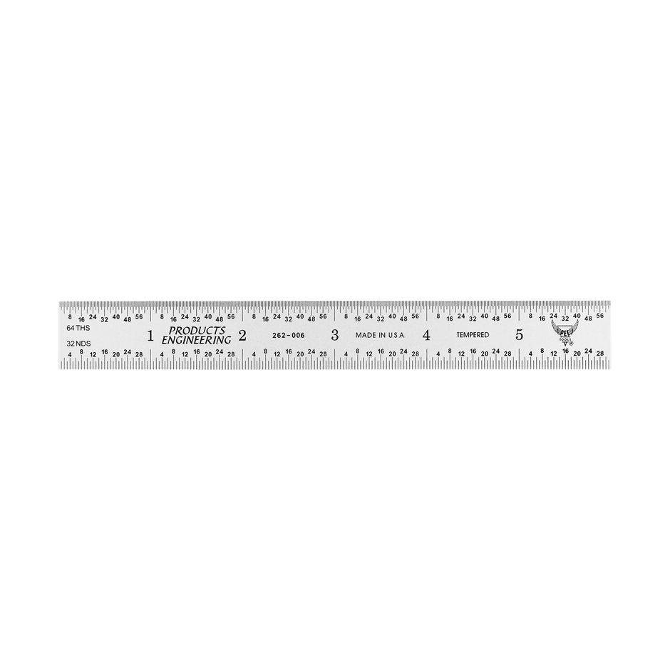 Rigid Satin Chrome-Plated Steel Rulers (With Certification) - English/Metric Graduations