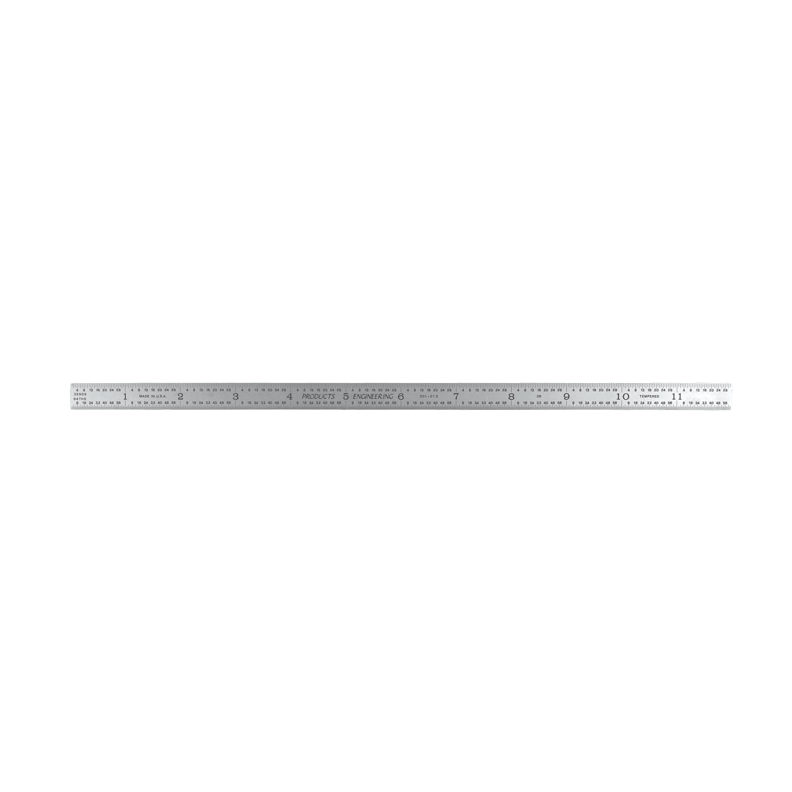 Flexible Satin Chrome-Plated Steel Rulers - Full English Graduations