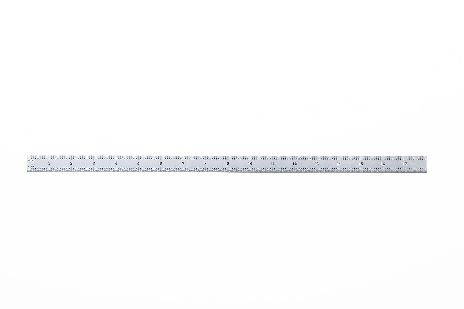 Flexible Satin Chrome-Plated Steel Rulers - Full English Graduations