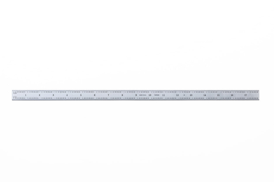 Flexible Satin Chrome-Plated Steel Rulers - Full English Graduations