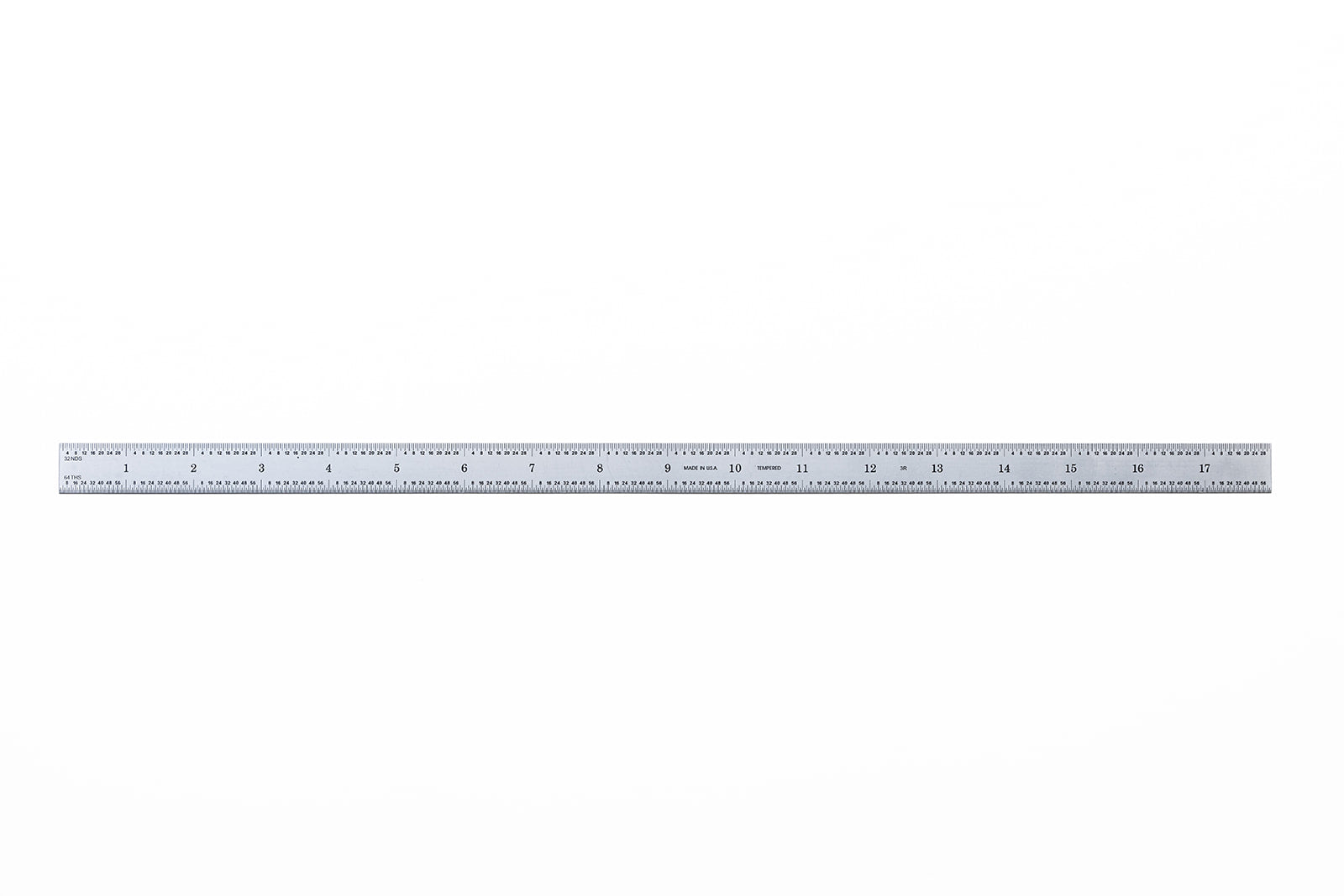 Flexible Satin Chrome-Plated Steel Rulers - Full English Graduations
