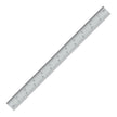 Rigid Satin Chrome Steel Rulers with English and Metric Graduations for precise measurements.