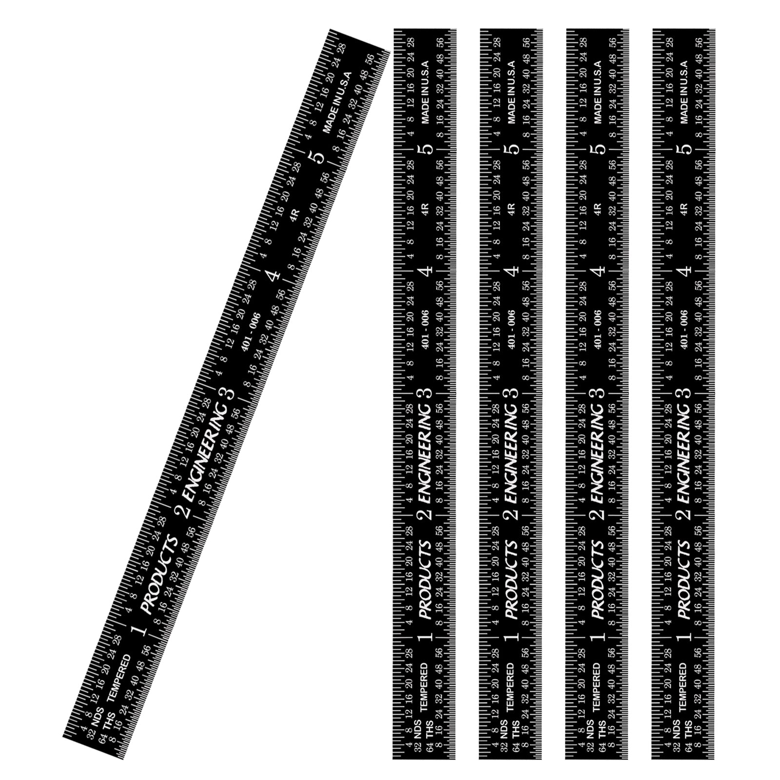 Black Chrome Flexible Rulers (Packs)