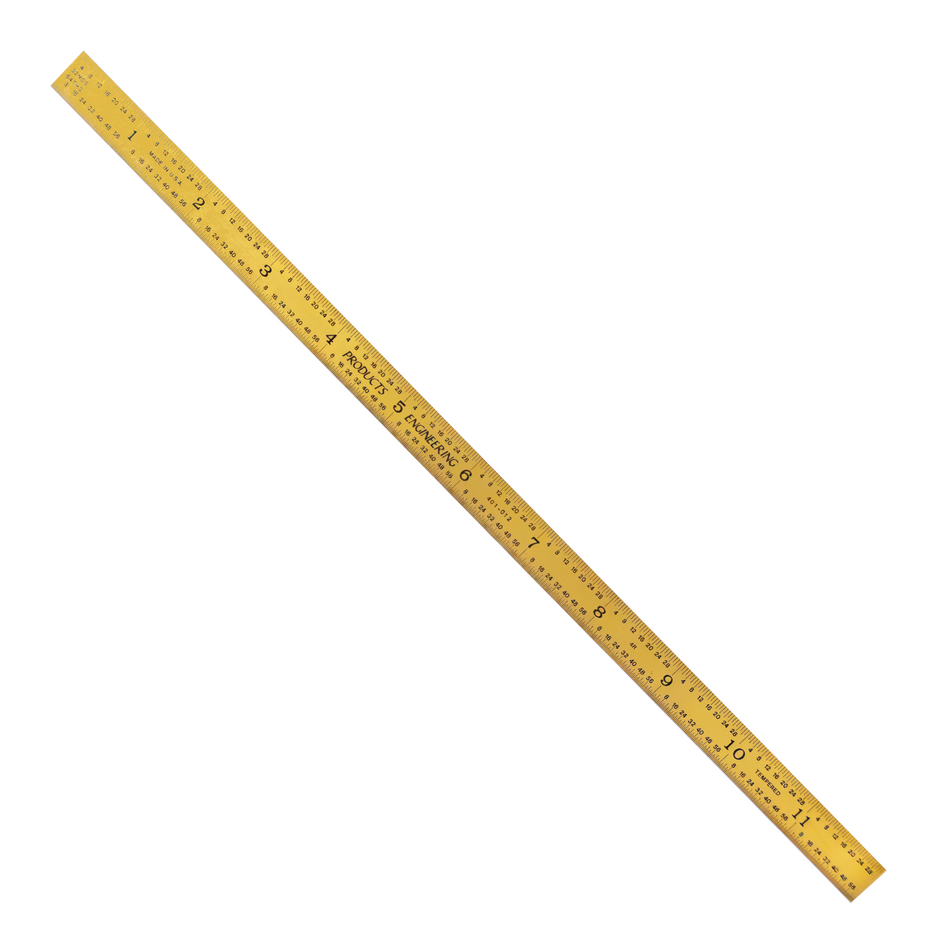 Gold TiN Rigid Ruler | PEC Tools with clear graduations and durable titanium-nitride finish for precision measurement.