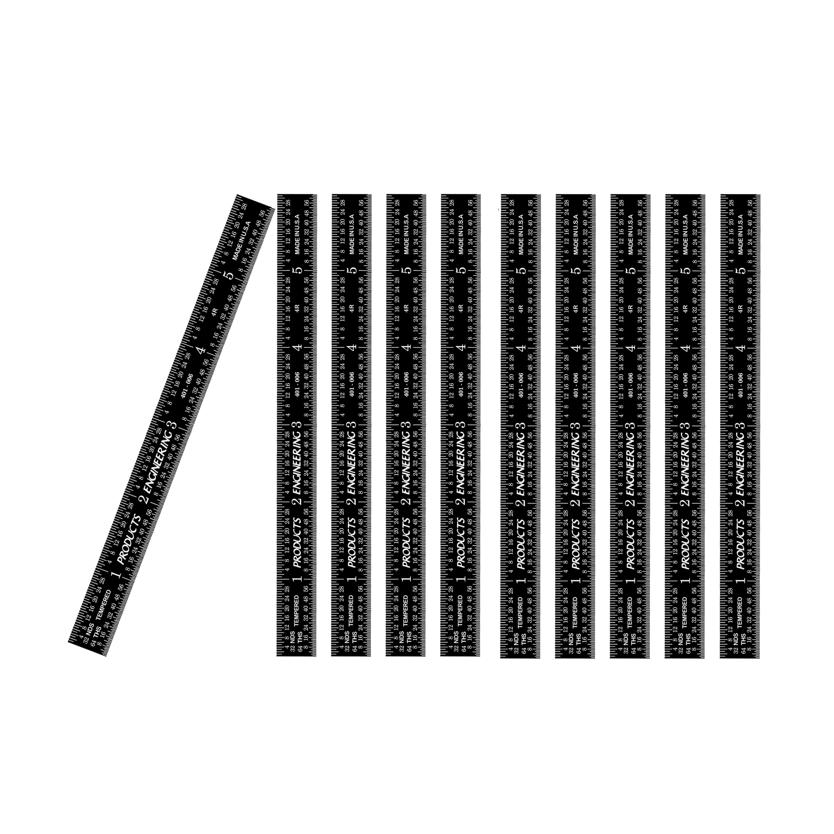 Black Chrome Flexible Rulers (Packs)
