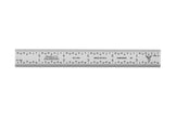Rigid Satin Chrome-Plated Steel Rulers featuring precise graduations and a durable chrome finish, made in the USA.