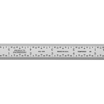 Woodworking measurement kit ruler made of tempered steel with clear markings for precise measurements in woodworking projects.