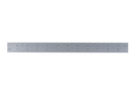 Rigid Satin Chrome-Plated Steel Rulers with clearly etched markings for precise measurement, made of durable carbon steel.