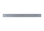 Rigid Satin Chrome-Plated Steel Rulers with precise etching and black-filled graduations for optimal readability.