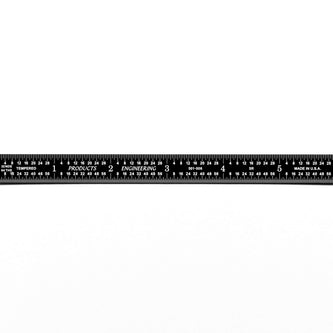 black chrome flexible rulers with precise etchings and clear readability on a white background.