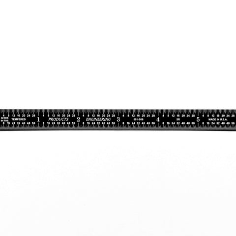 black chrome flexible rulers with precise etchings and clear readability on a white background.