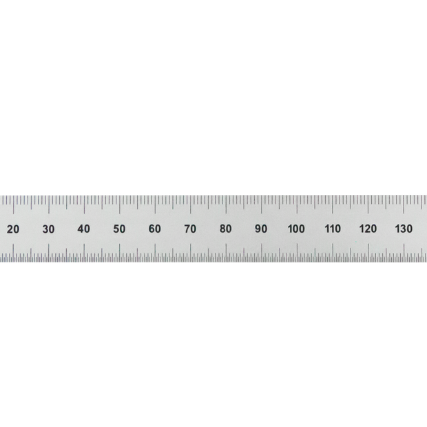 Rigid Satin Chrome-Plated Steel Rulers - English/Metric Graduations