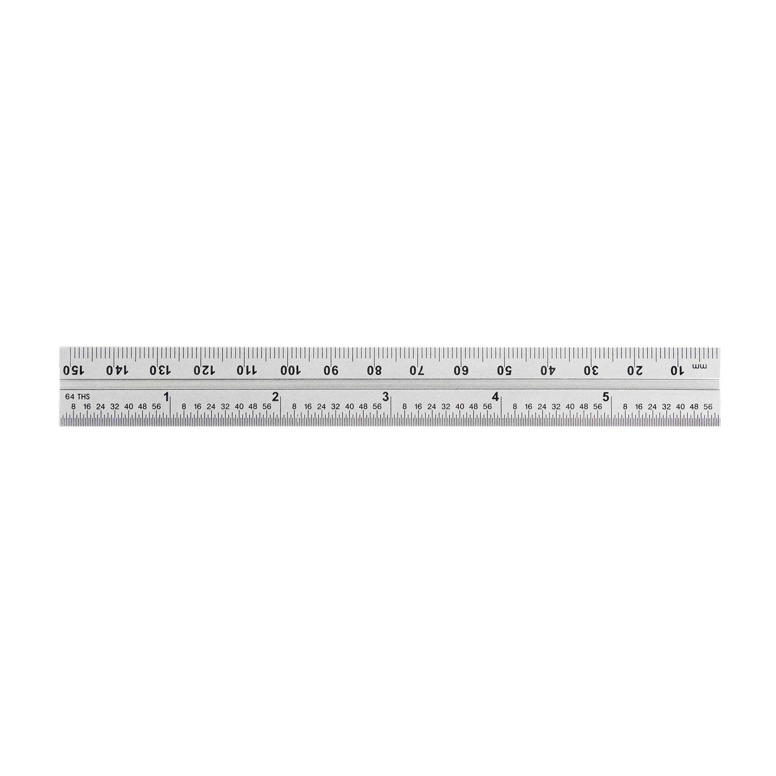 Machinist blades with English and metric graduations on a precision ruler, ideal for accurate measurements.