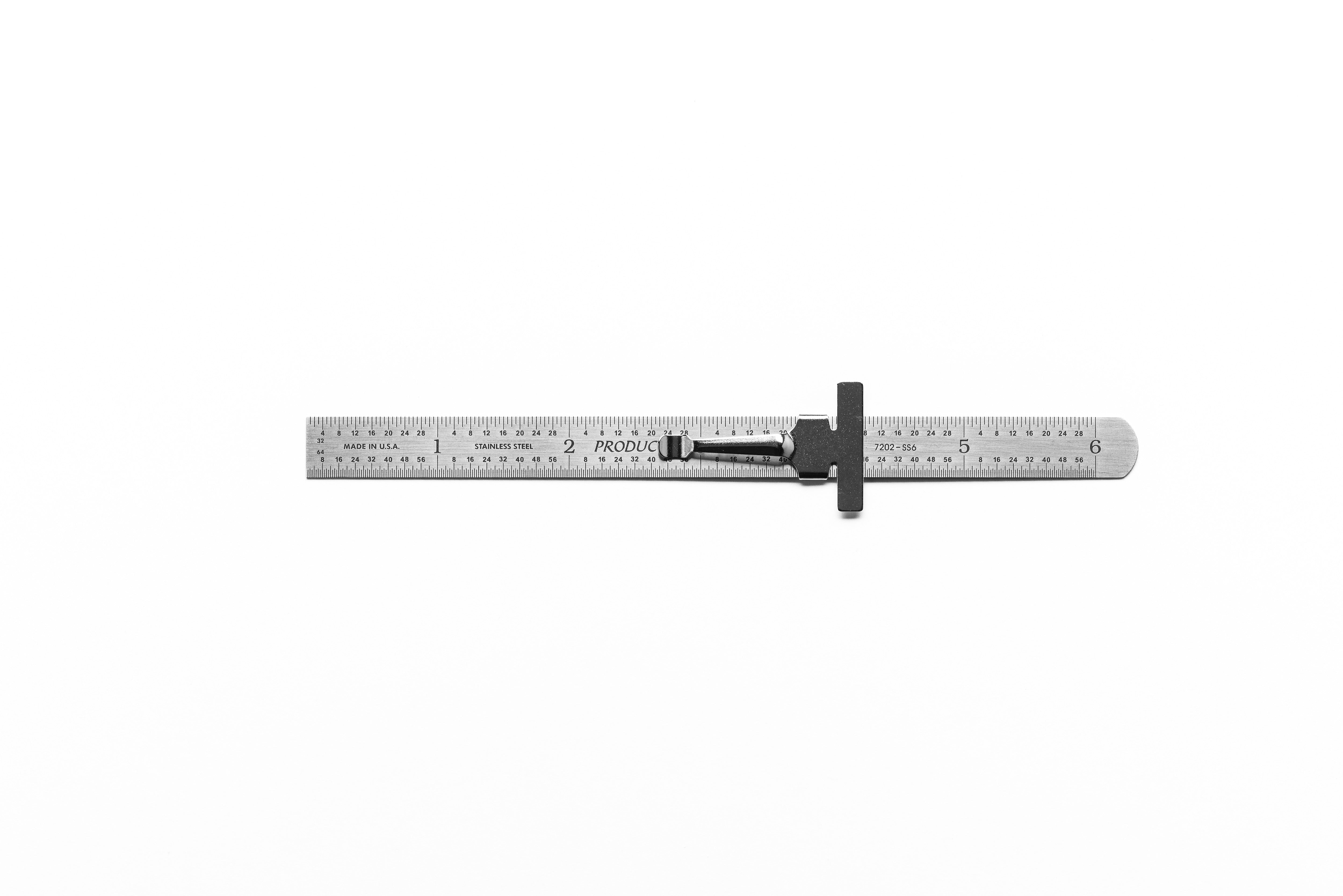 End Up Ruler Flexible Round End Specialty Rulers with Clip, Stainless Steel – PEC Tools