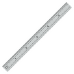 Flexible Satin Chrome-Plated Steel Rulers - Full Metric Graduations
