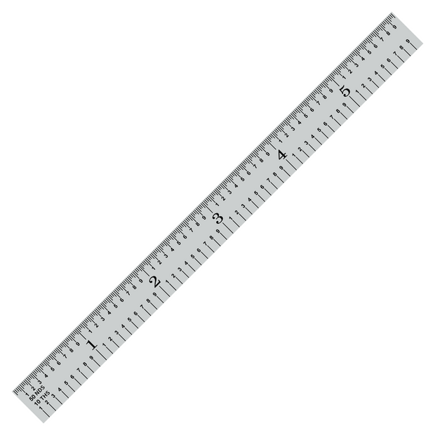 Flexible Satin Chrome-Plated Steel Rulers - Full Metric Graduations