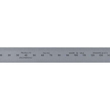 Rigid Satin Chrome-Plated Steel Rulers - Full Metric Graduations