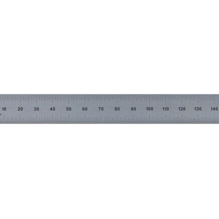 Rigid Satin Chrome-Plated Steel Rulers - Full Metric Graduations