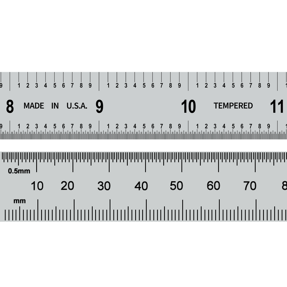 Adjustable Hook Rulers | PEC Tools image showcasing precision ruler features and measurements.