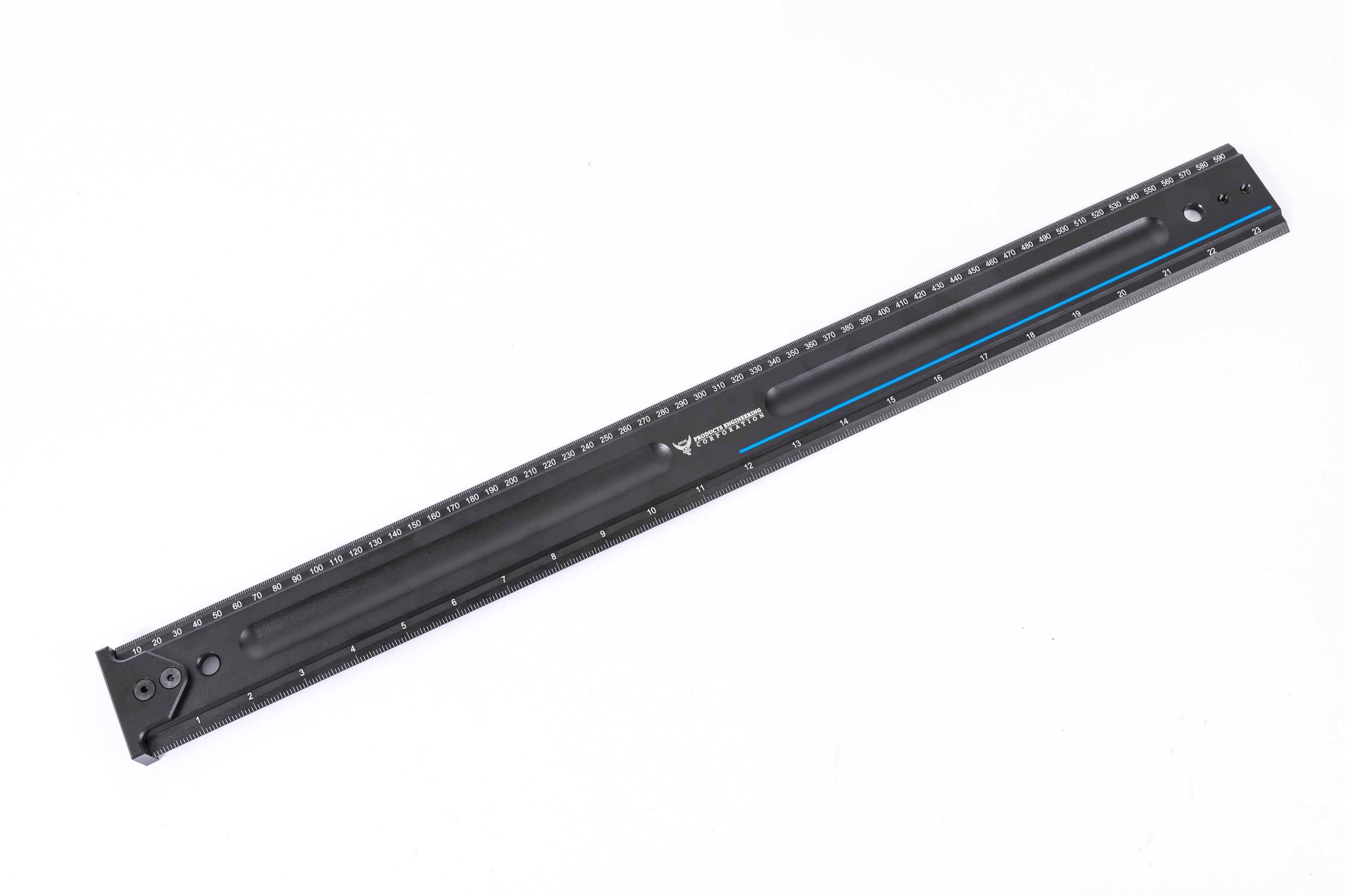 Black Aluminum Hook Ruler