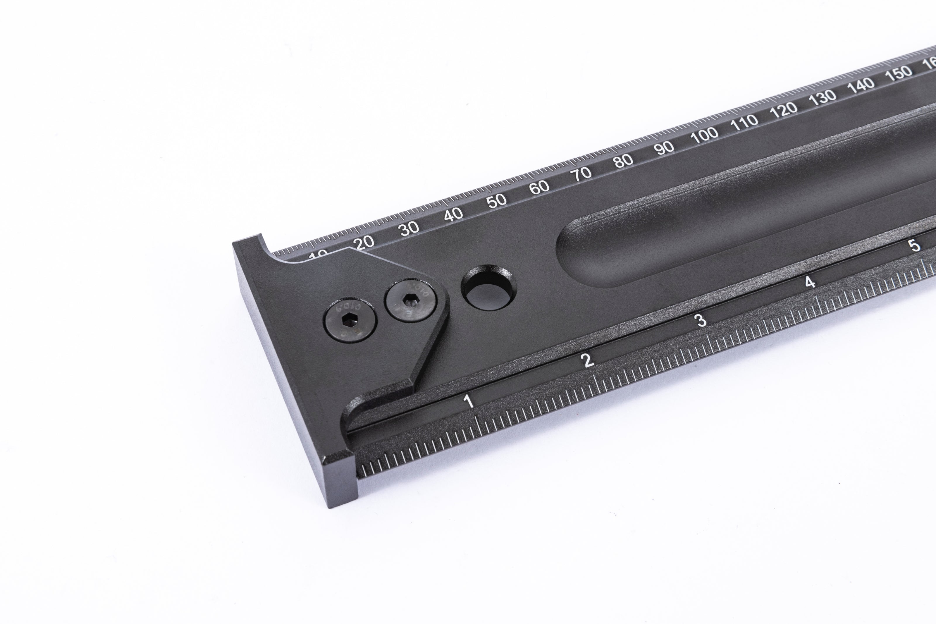 Black Aluminum Hook Ruler