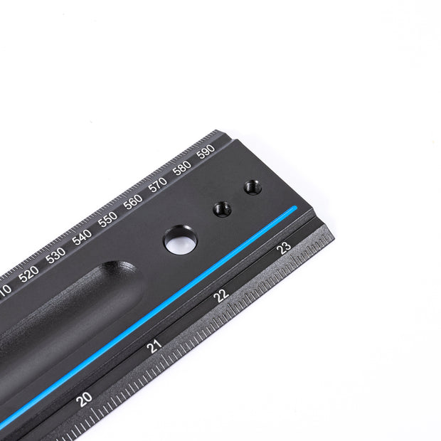 Black Aluminum Hook Ruler