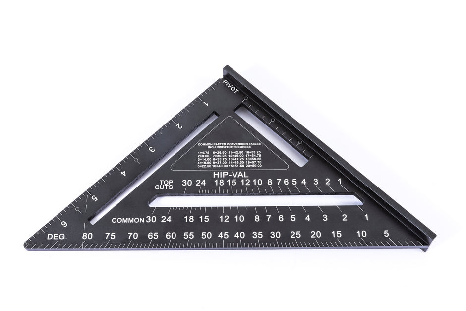 T-Ruler & L-Ruler & Rafter Square & 3 Sided Ruler & 4-Piece Multi-Angle Measuring Ruler Set