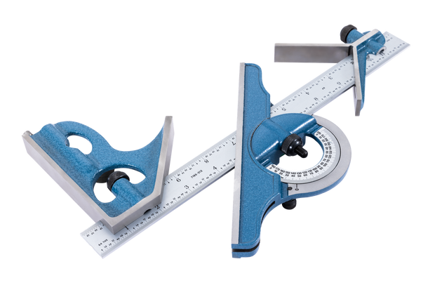 Cast Iron Combination Squares - 4 Piece Set