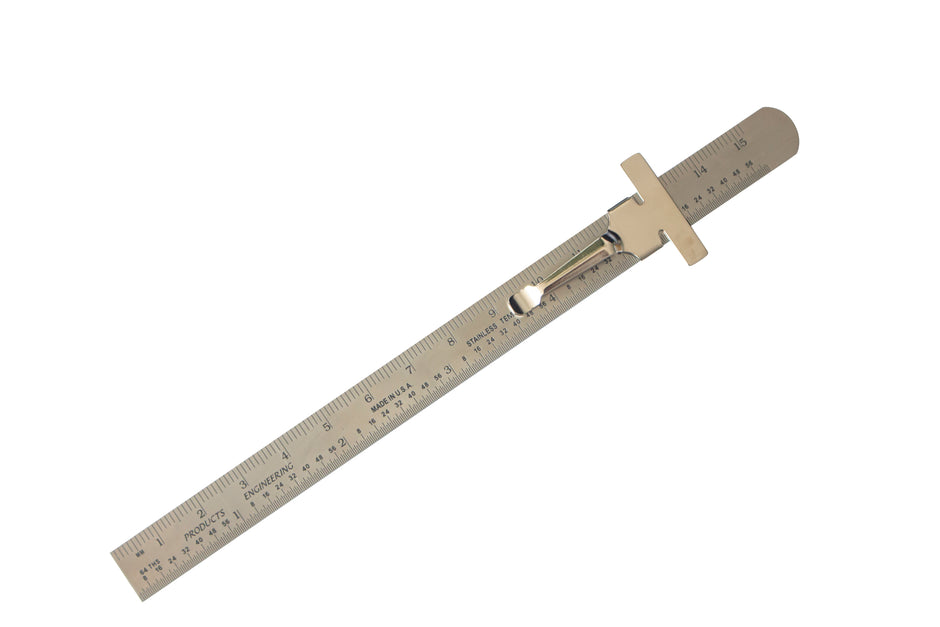 Flexible Round End Specialty Rulers with Clip, Stainless Steel
