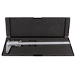 Vernier caliper in a black case on a white background