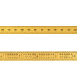 Gold TiN Rigid Ruler | PEC Tools showing clear graduations and durable measuring surface for precision measurement.