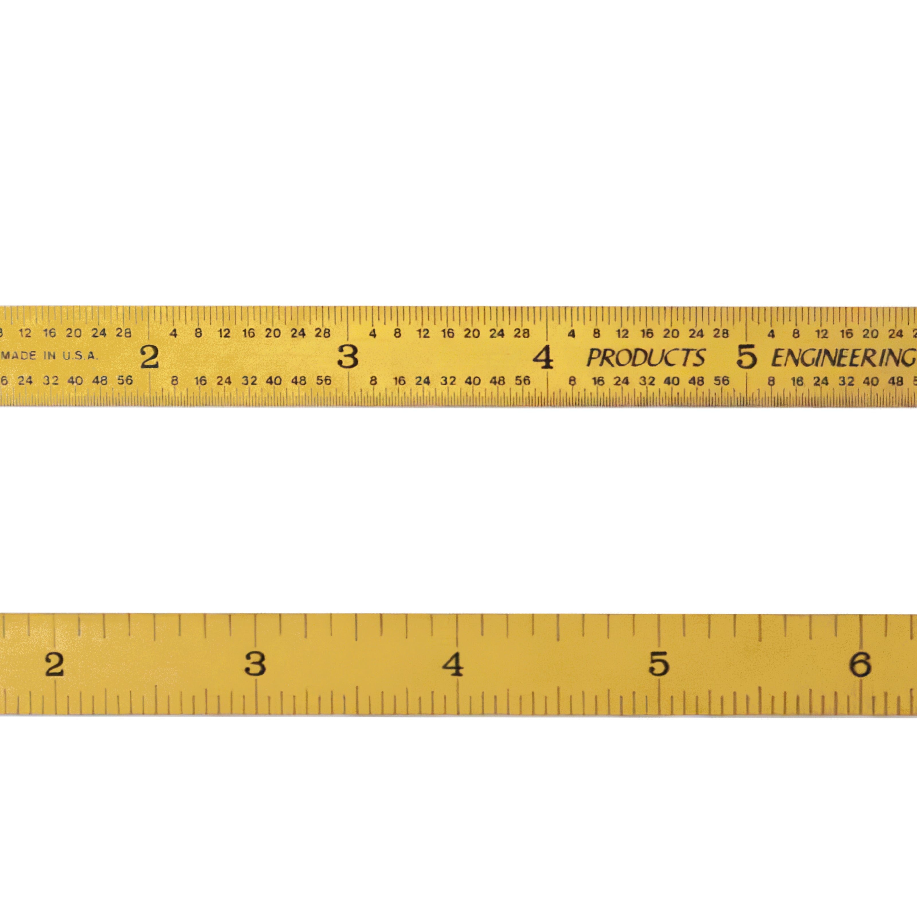 Gold TiN Rigid Ruler | PEC Tools showing clear graduations and titanium-nitride finish for precision measurement.