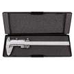 PEC Tools vernier caliper, hardened stainless steel for imperial and metric measurements.